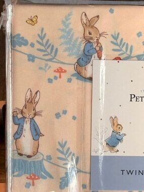 NEW The World of Peter Rabbit Beatrix Potter Kid's Twin Size Sheet Set